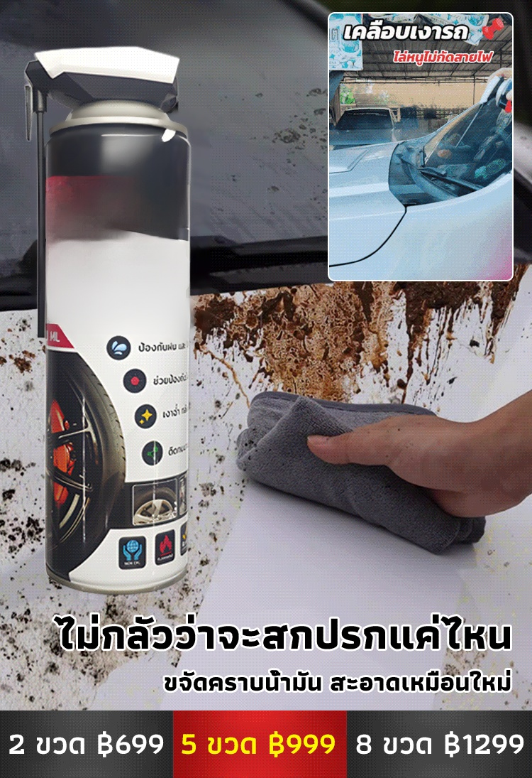 【ขวดเดียวก็พอ】สเปรย์ไล่หนูทำความสะอาดรถยนต์