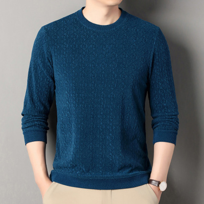 เสื้อทอแจ็คการ์ดลำลองระดับพรีเมี่ยมของผู้ชาย