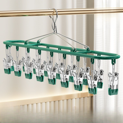 【18 คลิป】ราวหนีบผ้าสแตนเลสอเนกประสงค์