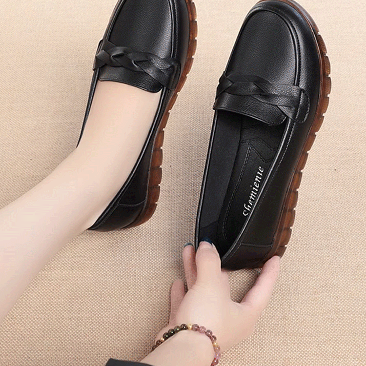 [หนังวัว] รองเท้านุ่มนิ่มกันลื่นสำหรับคุณแม่