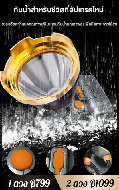 【ขายดีในประเทศไทย】ไฟฉายคาดหัวแรงสูง