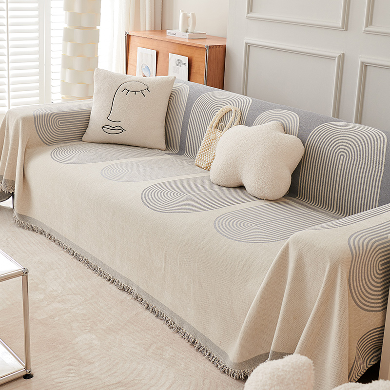 ผ้าคลุมโซฟาผ้าเชนิลล์แบบใช้ได้สองด้าน