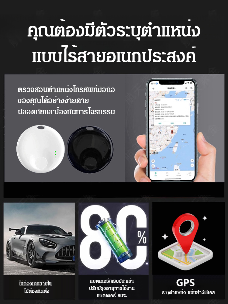 ตัวระบุตำแหน่ง GPS ป้องกันสูญหาย Ntag 