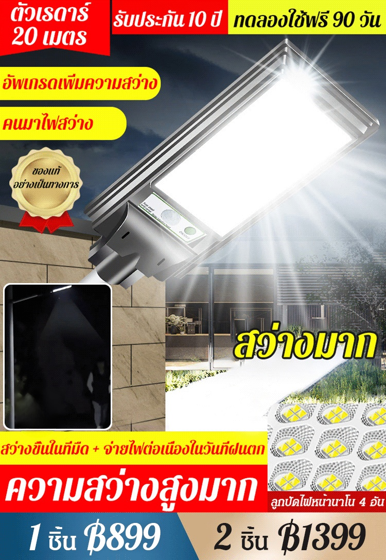 [ชาร์จอัตโนมัติในตอนกลางวัน ส่องสว่างในตอนกลางคืน] โคมไฟถนนพลังงานแสงอาทิตย์