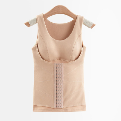 【อบอุ่น+กระชับสัดส่วน】เสื้อกล้ามผ้า Dralon แบบมีบราในตัว 