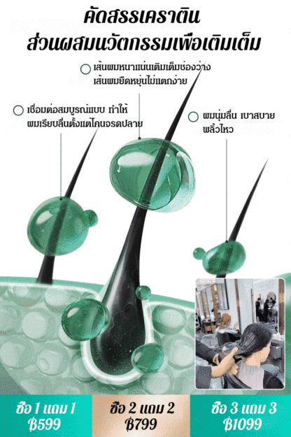 【ดูแลผมหรูหรา】ครีมหมักผมเสียโปรตีนโปรตีนเคราติน 