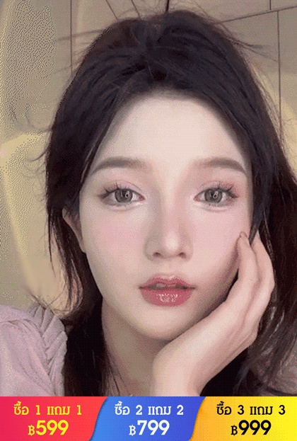 【ตาโตอ่อนหวาน】 ปากกาดอลลี่อาย ไฮไลท์สองหัวกันน้ำแบบ 2 อิน 1  