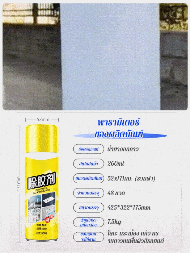 【สเปรย์แล้วหลุด!】สเปรย์ลอกกาวอเนกประสงค์