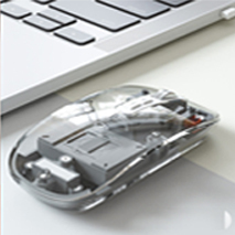 เมาส์แบบใสไร้สายแบบแม่เหล็ก