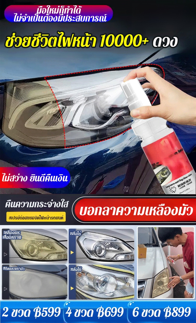สเปรย์ซ่อมแซมขัดไฟหน้ารถยนต์ 