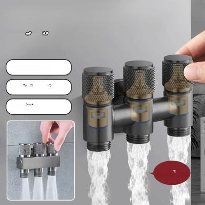 【1ทางน้ำเข้า3ทางน้ำไหลออก】วาล์วน้ำสามทางควบคุุมน้ำเข้าและน้ำไหลออก