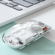 เมาส์แบบใสไร้สายแบบแม่เหล็ก