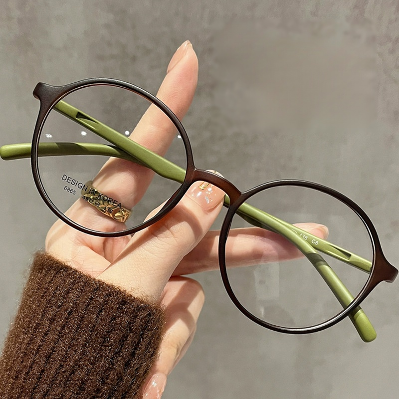 แว่นตาสายตายาวกรอบกลมสไตล์วินเทจ