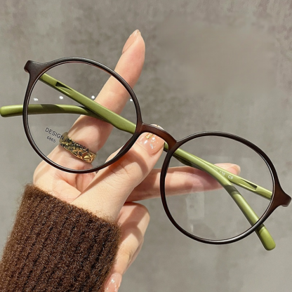 แว่นตาสายตายาวกรอบกลมสไตล์วินเทจ