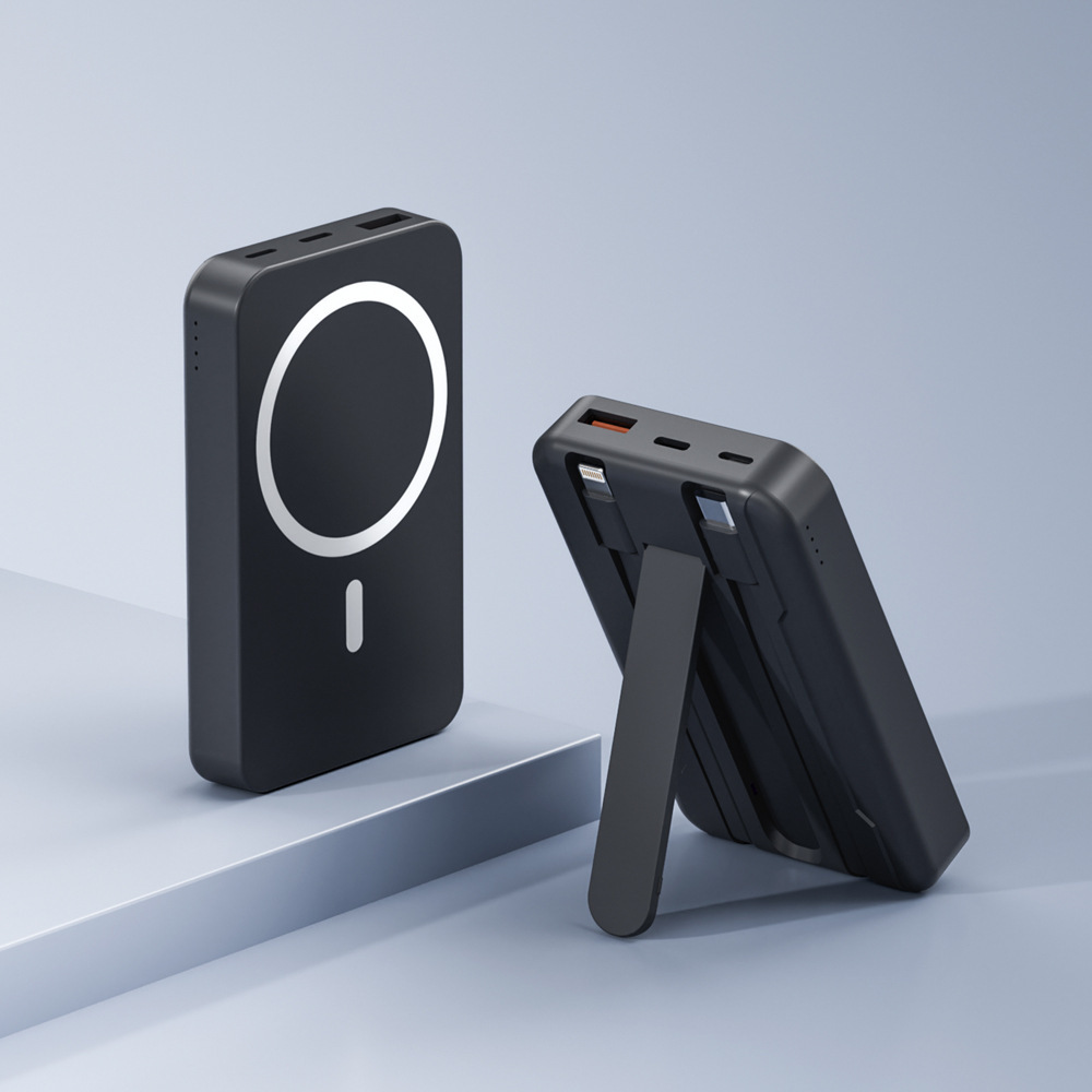 ที่ชาร์จไร้สายแบบแม่เหล็กพร้อมขาตั้งและสายชาร์จในตัว