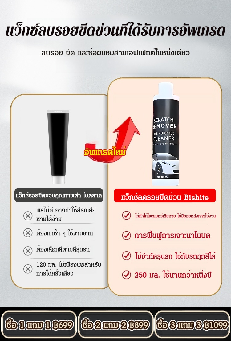 [ซ่อมแซมใน 3 วินาที] แว็กซ์ซ่อมแซมรอยขีดข่วนรถยนต์