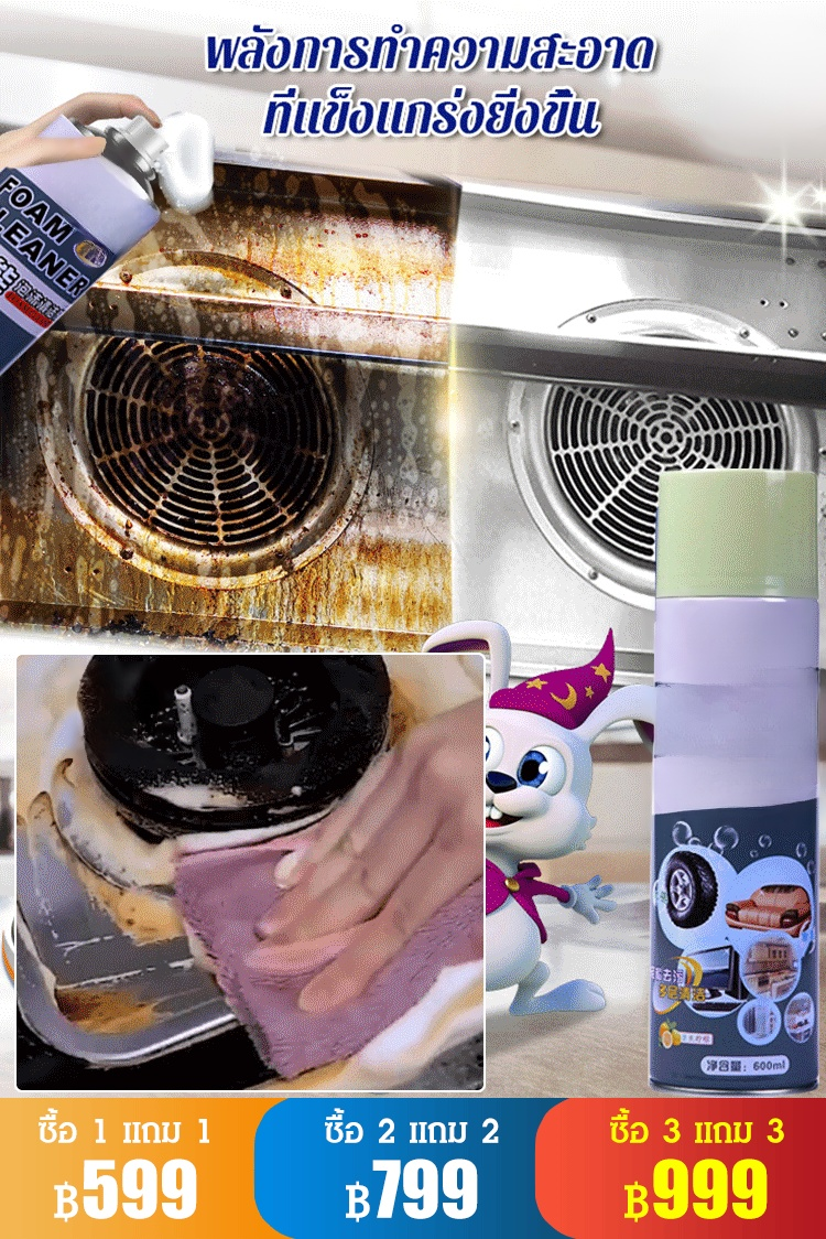 [ขวดอเนกประสงค์] สเปรย์โฟมทําความสะอาดอเนกประสงค์ 