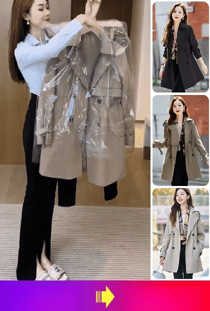 เสื้อโค้ทแฟชั่นลำลองที่ทำให้ดูผอมเพรียวและทันสมัย