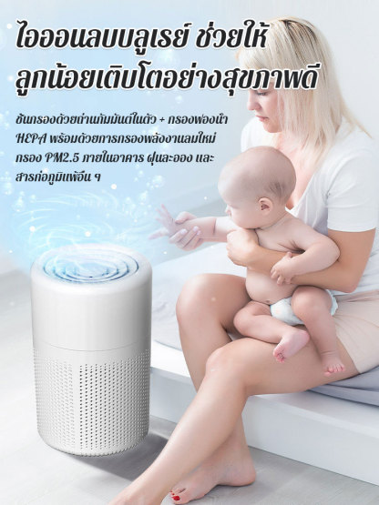 เครื่องฟอกอากาศกำจัดกลิ่นและฟอร์มาลดีไฮด์ด้วยประจุลบ