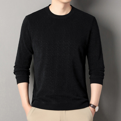 เสื้อทอแจ็คการ์ดลำลองระดับพรีเมี่ยมของผู้ชาย