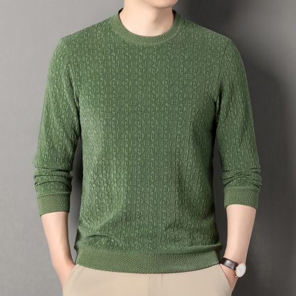 เสื้อทอแจ็คการ์ดลำลองระดับพรีเมี่ยมของผู้ชาย