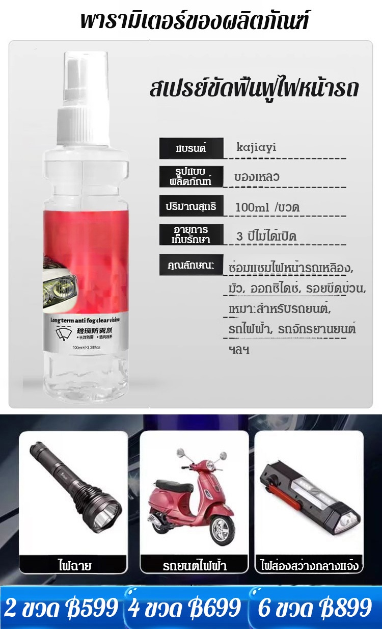 สเปรย์ซ่อมแซมขัดไฟหน้ารถยนต์ 