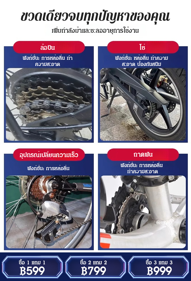 [สนิมสะสมสิบปีหาย] สเปรย์หล่อลื่นและบำรุงรักษาโซ่มอเตอร์ไซค์