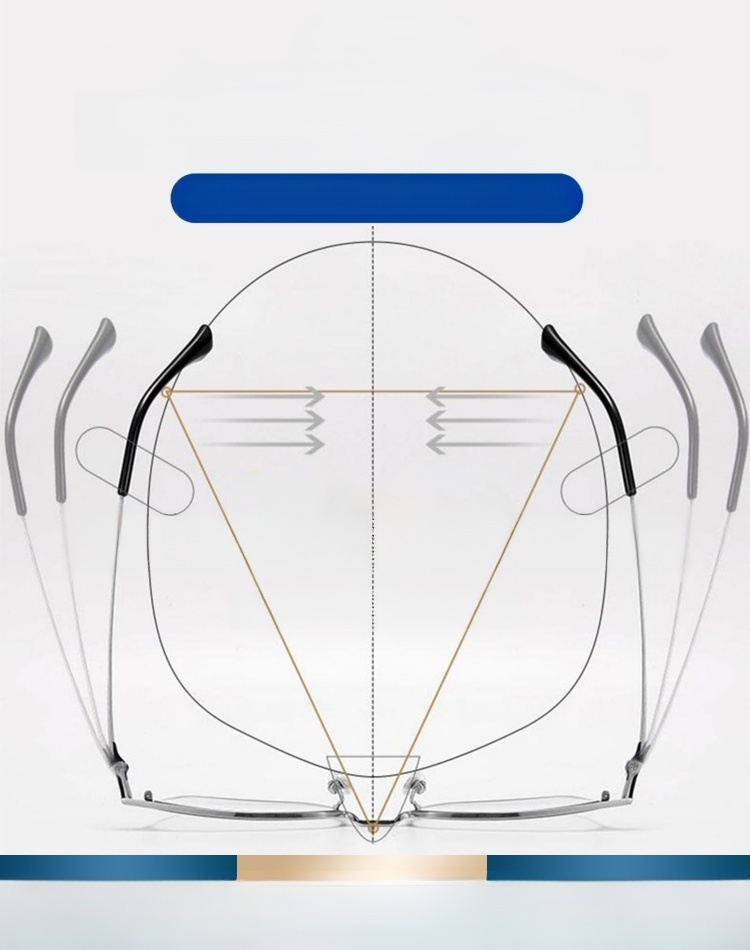 แว่นสายตายาวกรอบโลหะสี่เหลี่ยม ป้องกันแสงสีฟ้า รุ่นใหม่