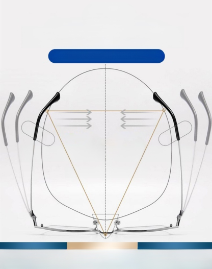 แว่นสายตายาวกรอบโลหะสี่เหลี่ยม ป้องกันแสงสีฟ้า รุ่นใหม่