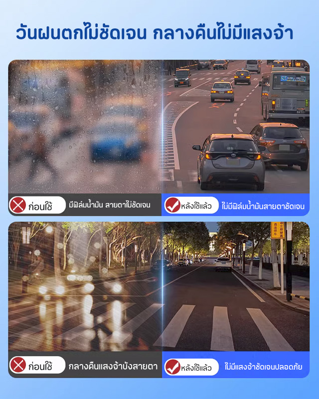 ครีมกำจัดฟิล์มน้ำมันบนกระจกรถยนต์