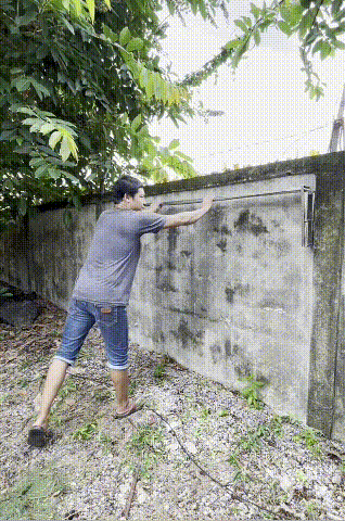 ราวตากผ้าแบบพับได้ติดผนังแบบล่องหน