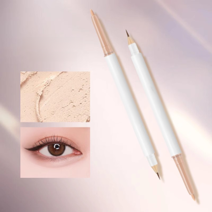 【ตาโตอ่อนหวาน】 ปากกาดอลลี่อาย ไฮไลท์สองหัวกันน้ำแบบ 2 อิน 1  