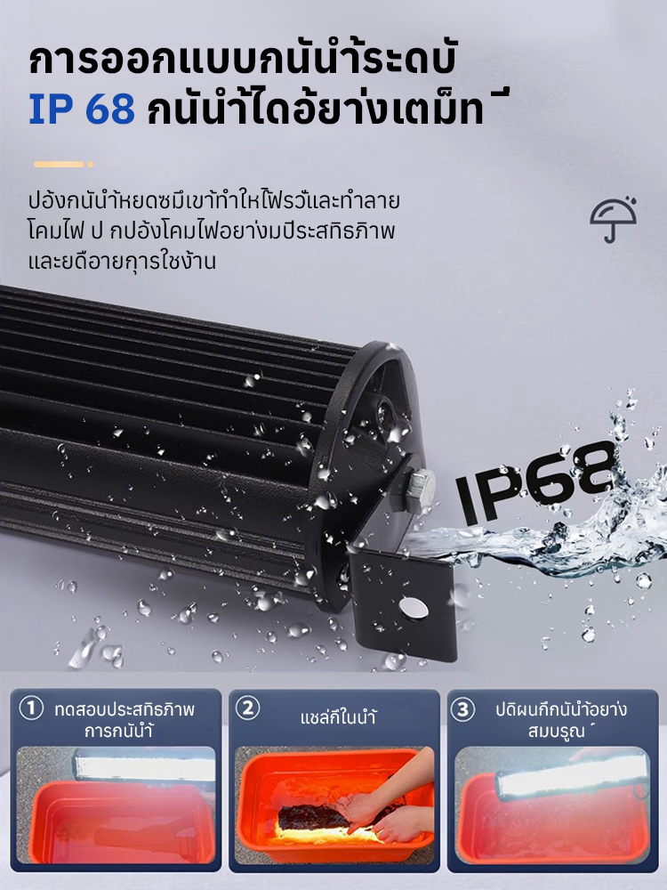 【สว่างกว่าไฟเครื่องบิน】ไฟแถบยาวดัดแปลงสำหรับรถบรรทุกและรถออฟโรด