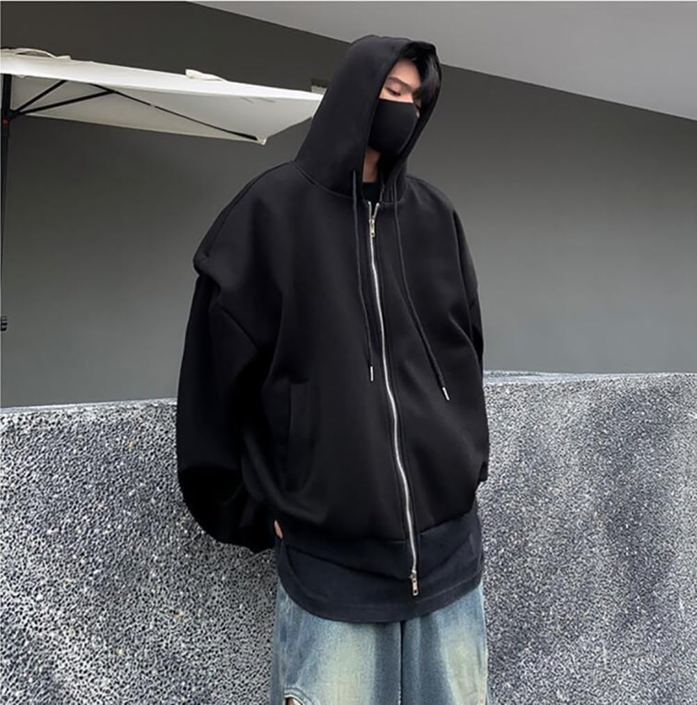 Zipper Hooded Sweatshirt