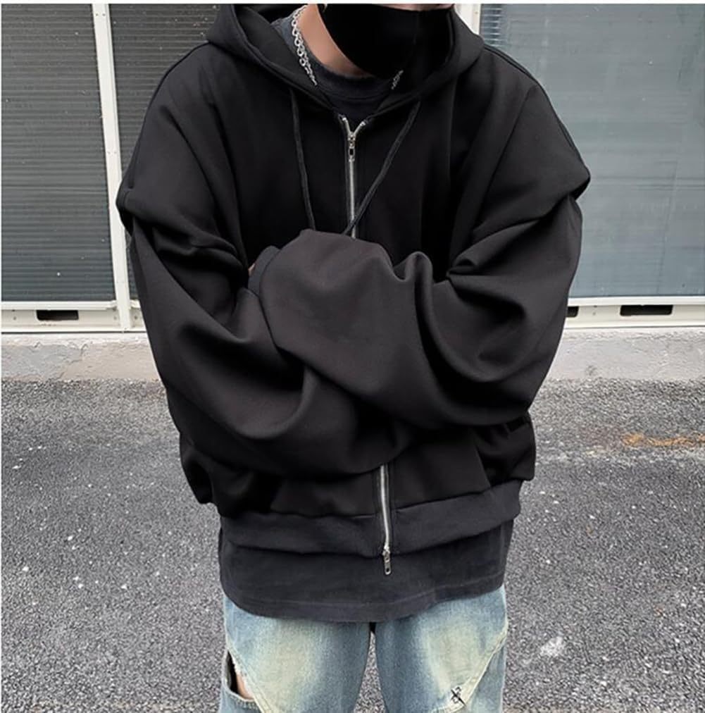 Zipper Hooded Sweatshirt