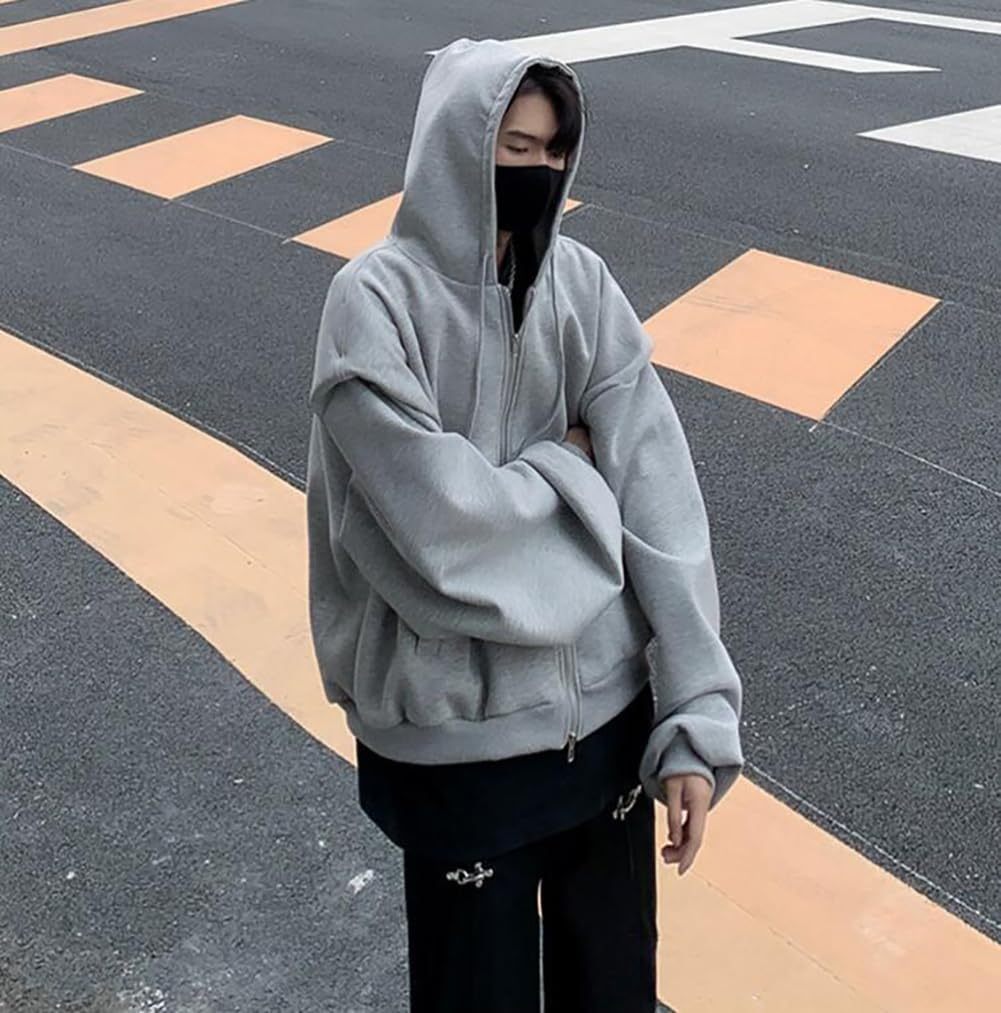 Zipper Hooded Sweatshirt