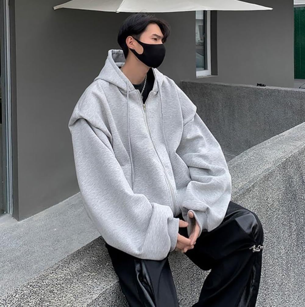 Zipper Hooded Sweatshirt