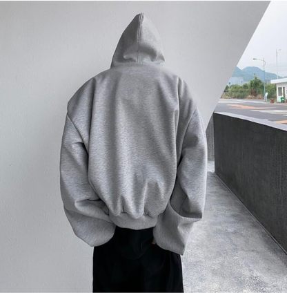 Zipper Hooded Sweatshirt