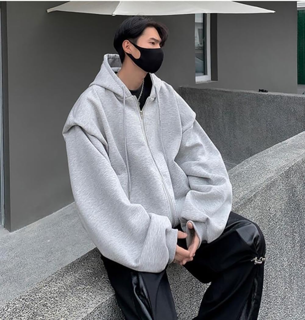 Zipper Hooded Sweatshirt