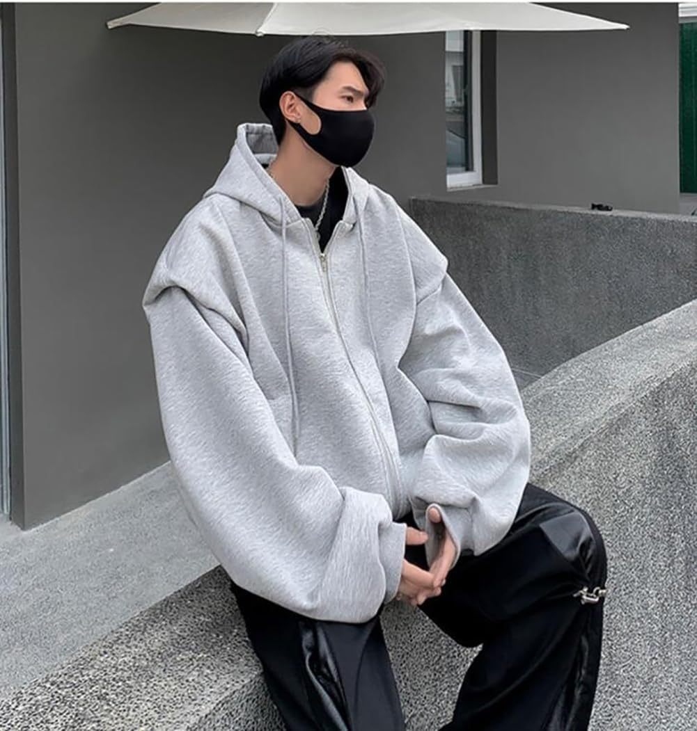 Zipper Hooded Sweatshirt