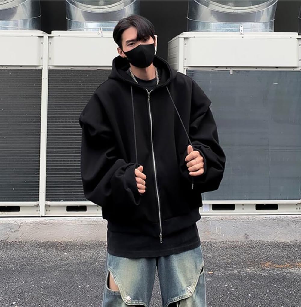 Zipper Hooded Sweatshirt