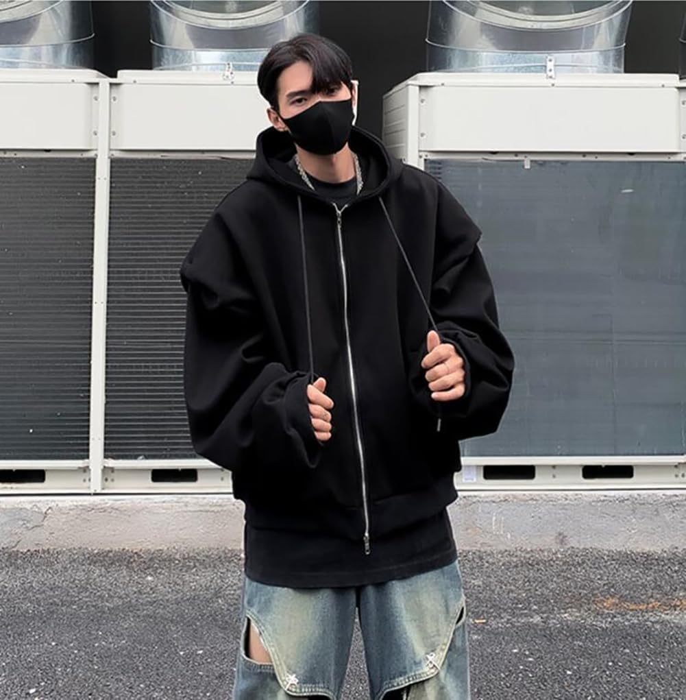 Zipper Hooded Sweatshirt