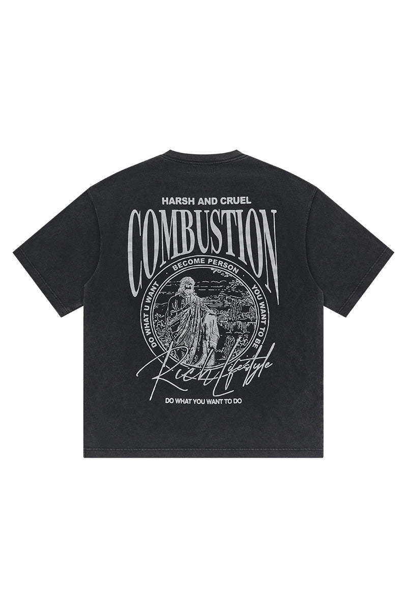 Combustion Washed Printed Tee