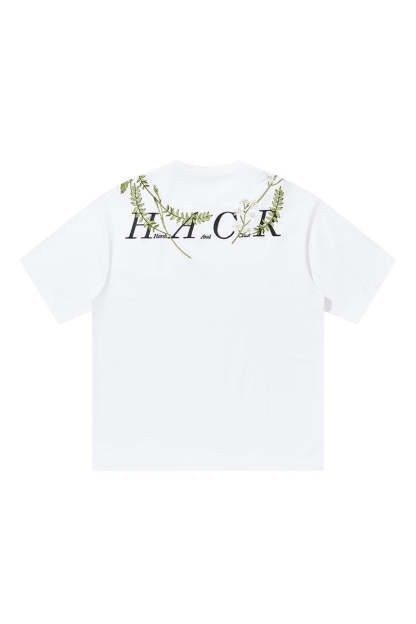 Circular Floral Embroidery Logo Tee
