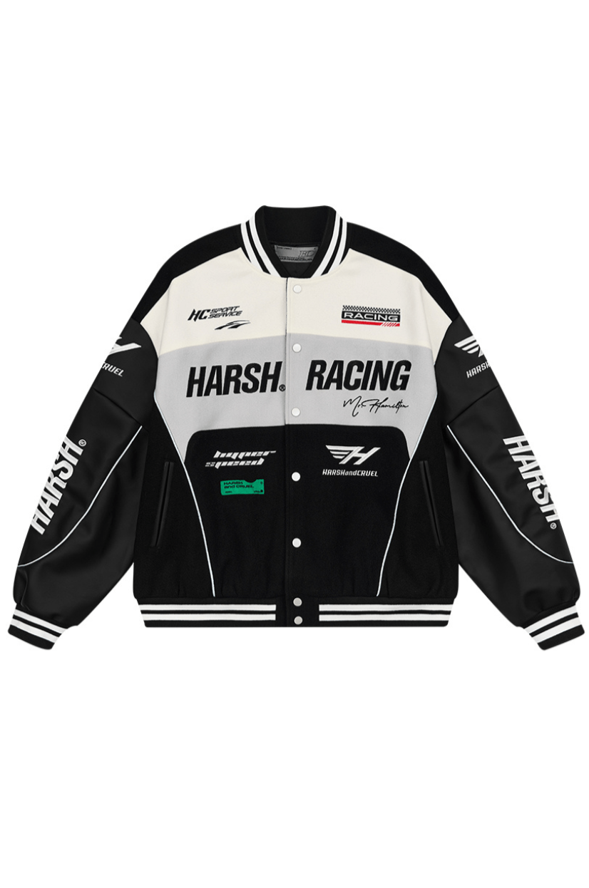 Woolen Embroidered Racing Jacket