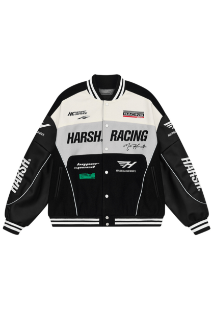 Woolen Embroidered Racing Jacket