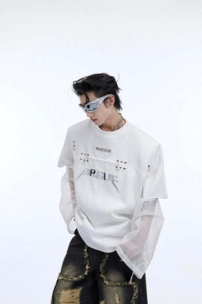 Two Piece Logo Mesh Tee