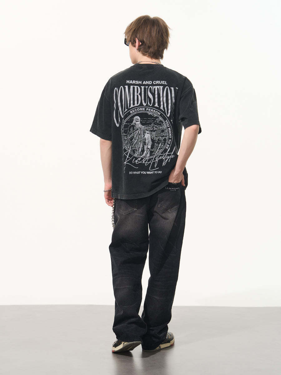 Combustion Washed Printed Tee
