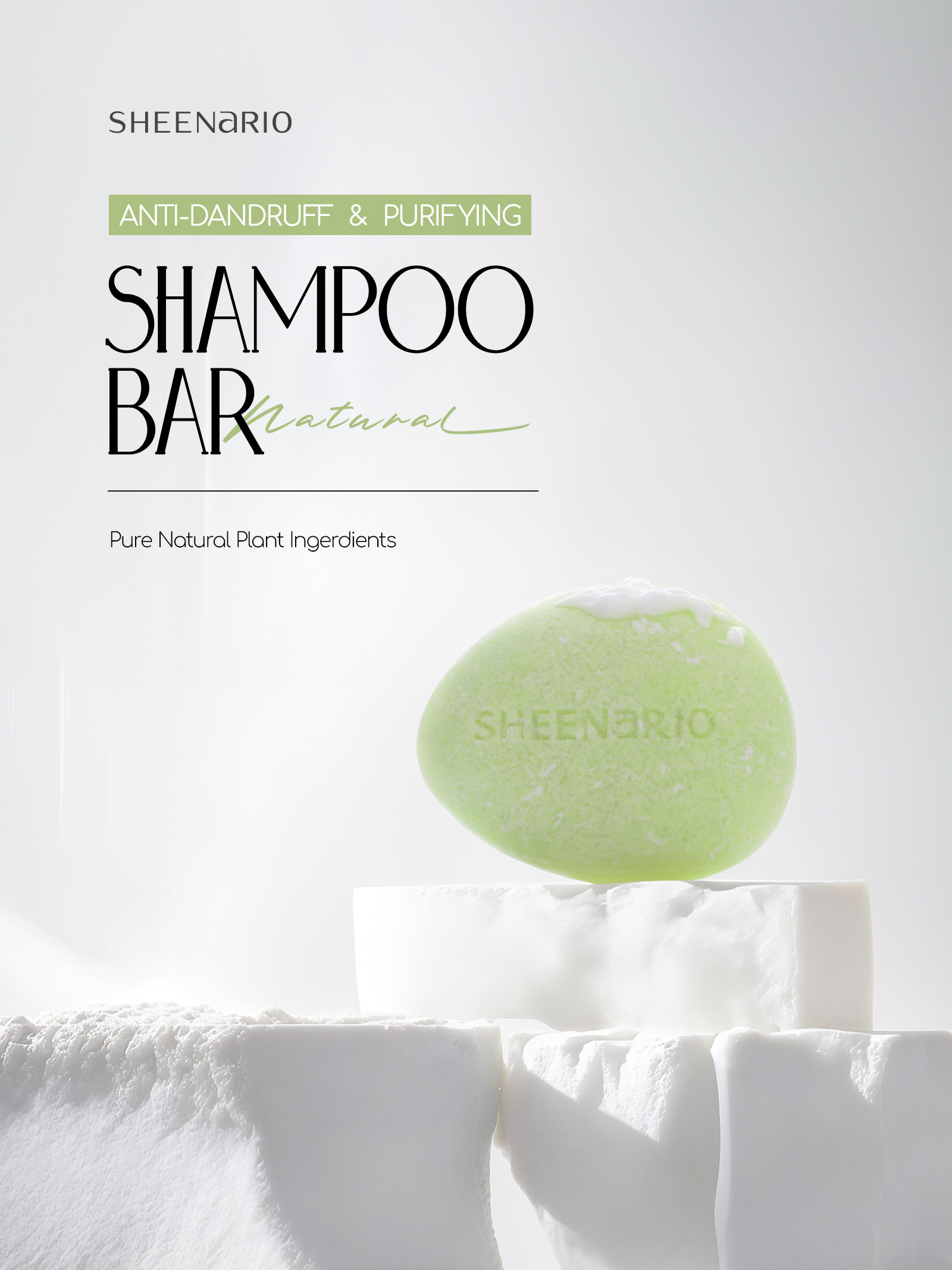 SHEENARIO Anti-dandruff & Purifying Shampoo Bar