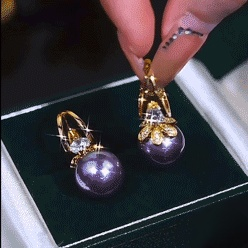 ต่างหูมุกธรรมชาติระดับพรีเมียม